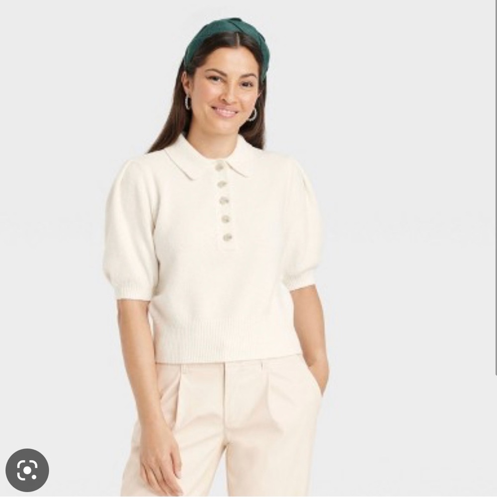 Polo Cream Sweater